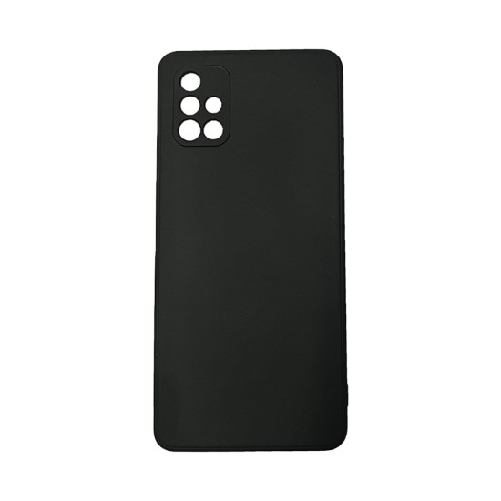 Silicone Case with Camera Shield for Samsung Galaxy A71 Black